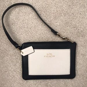 Navy Blue Coach Wristlet
